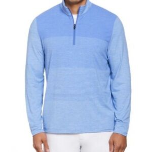 Men's PGA Tour Blue Lux Touch Ombré Quarter-Zip Pullover NWT